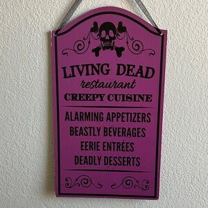 Purple Halloween Wall Sign